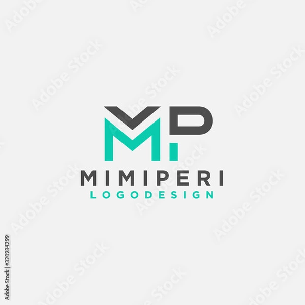 Fototapeta MP Letter Logo Design Initial For Business and Consulting company