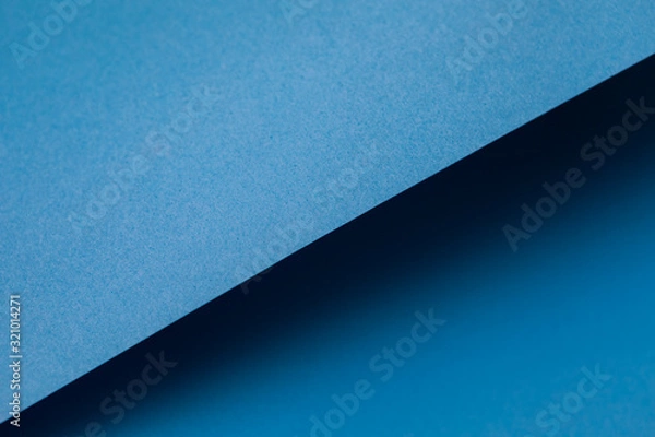 Obraz blue colored papers with shadow