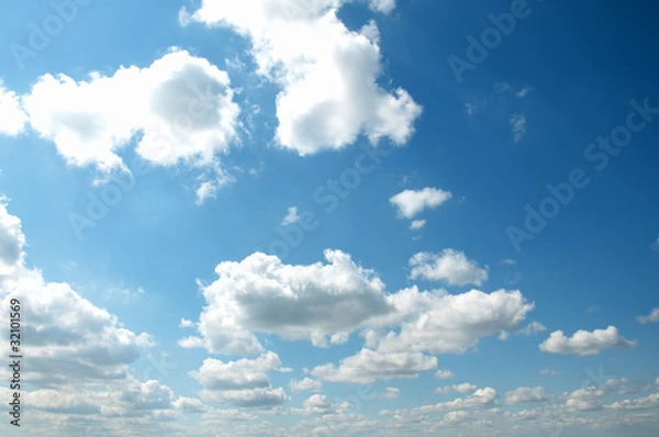 Obraz blue cloudy sky