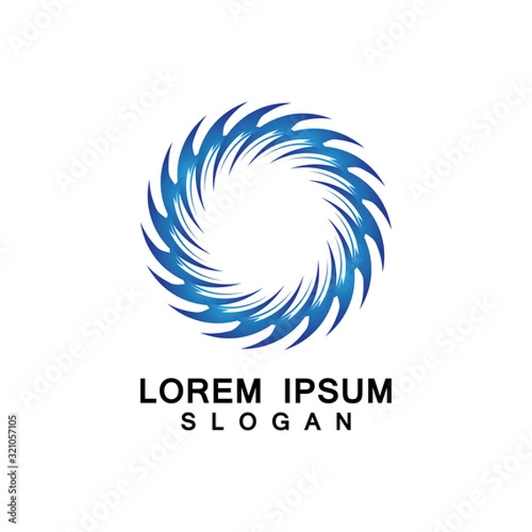 Fototapeta Tornado, vortex, hurricane logo design elements