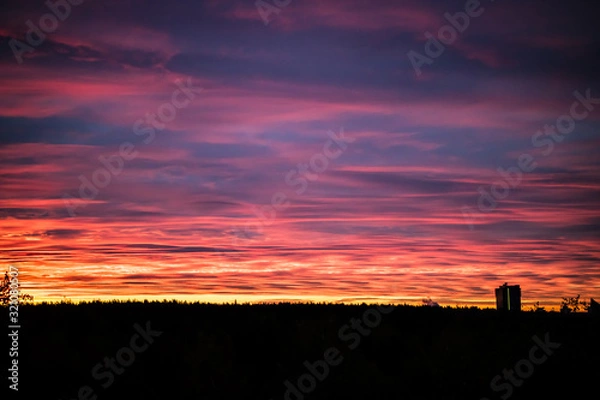 Obraz sunset in city