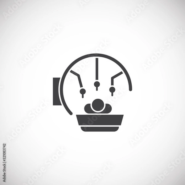 Fototapeta Robotic surgery related icon on background for graphic and web design. Creative illustration concept symbol for web or mobile app