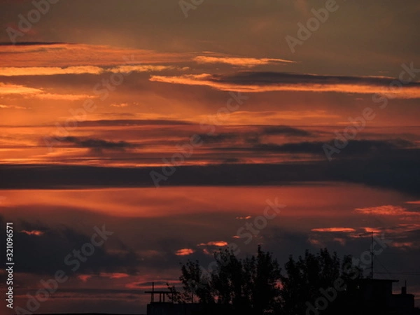 Obraz sunset in city