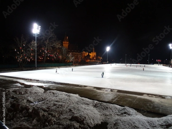 Obraz traffic in the city at night