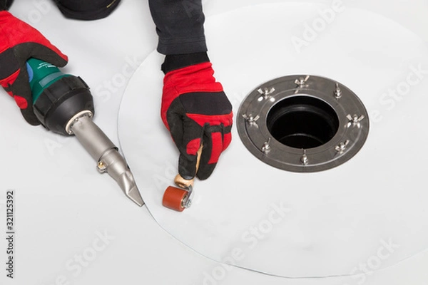 Obraz Roof sealing process