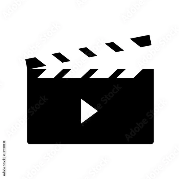 Fototapeta clapper icon vector design logo template EPS 10