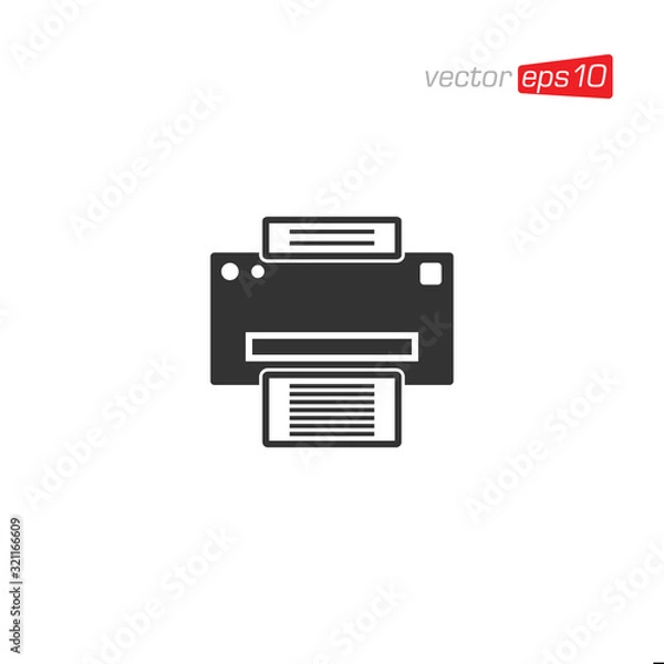 Fototapeta Printer Icon Design Vector Template