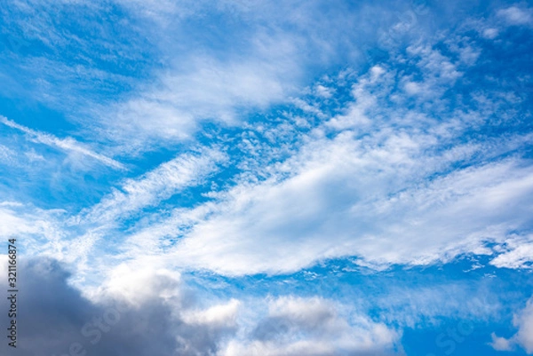 Obraz Blue sky with white clouds
