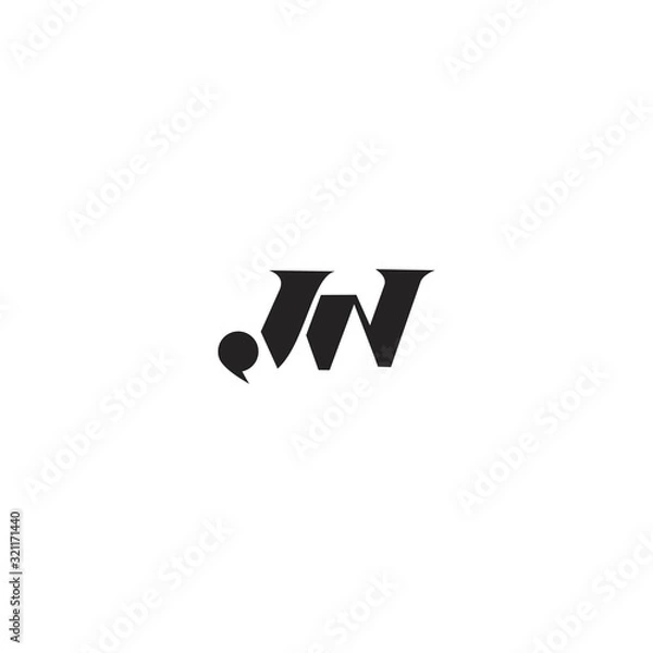 Fototapeta  JW J W Letter Logo Design Vector