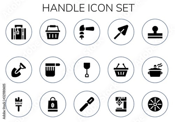 Fototapeta handle icon set