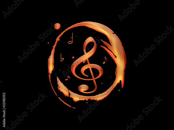 Fototapeta Abstract music background. 