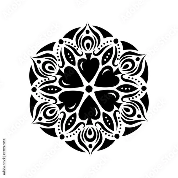 Obraz Simple flat design illustration mandala ornament