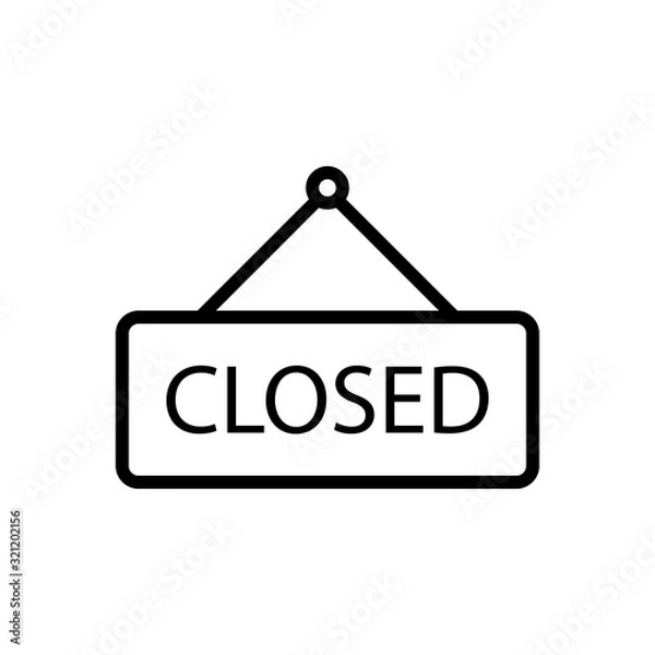 Obraz closed icon design vector logo template EPS 10