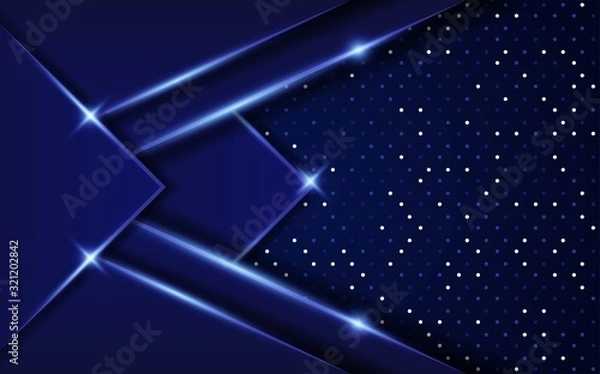 Obraz blue abstract vector background in dots texture, vector illustration.