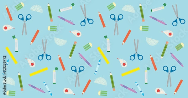 Obraz 文房具の総柄 