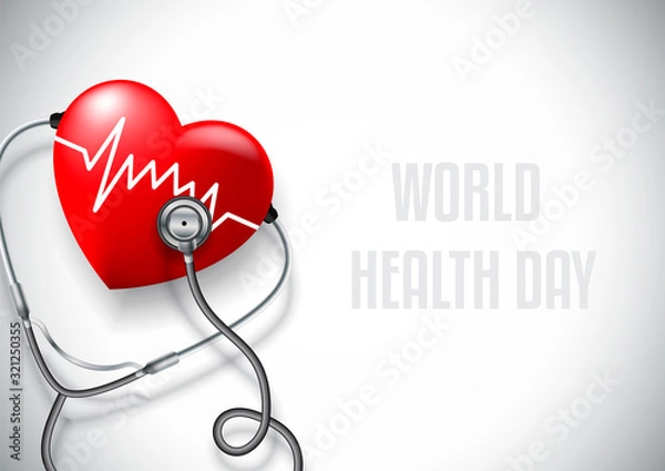 Fototapeta World health day concept. Vector illustration.