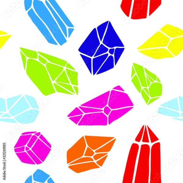 Fototapeta set of crystal patterns