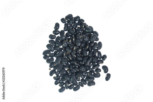 Fototapeta black beans isolated