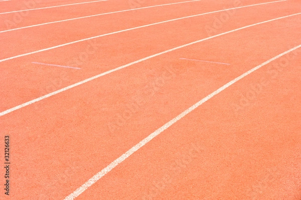 Fototapeta Red running track