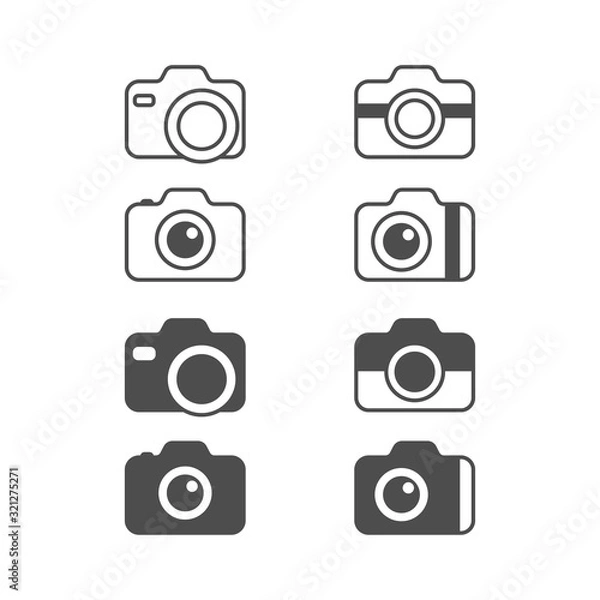 Fototapeta Camera vector icon illustration design template