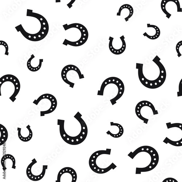 Fototapeta Horseshoe, vector seamless pattern.