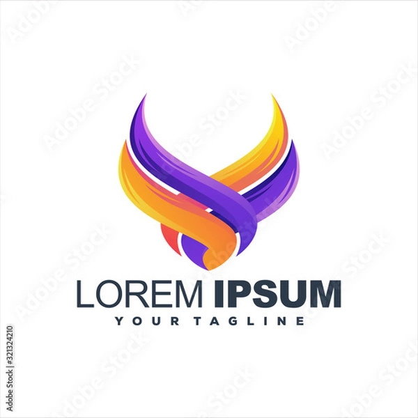 Obraz awesome horn gradient logo design