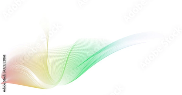 Fototapeta linien bewegung banner farben regenbogen