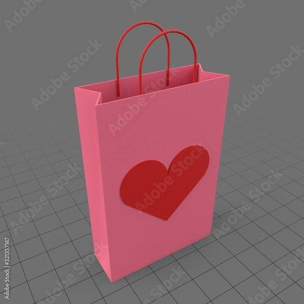 Obraz Heart on gift bag