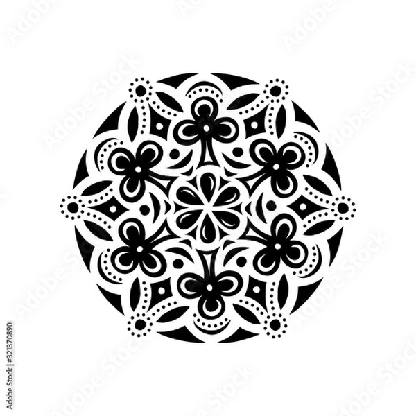 Obraz Simple flat design illustration mandala ornament