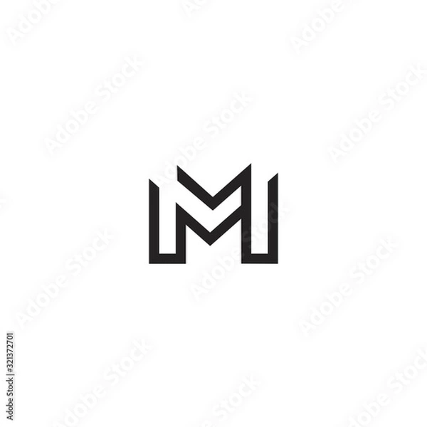 Fototapeta MM logo initial letter design template