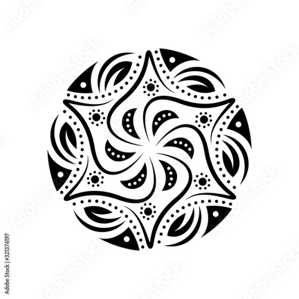 Obraz Simple flat design illustration mandala ornament