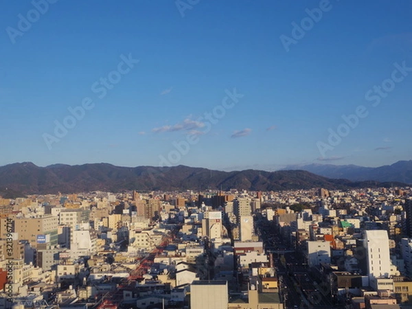 Fototapeta 愛媛県松山市の街並み
