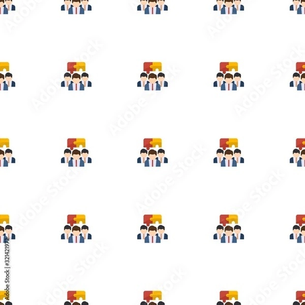 Fototapeta Team building icon pattern seamless isolated on white background