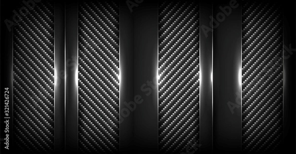 Fototapeta abstract dark carbon background with overlap layer