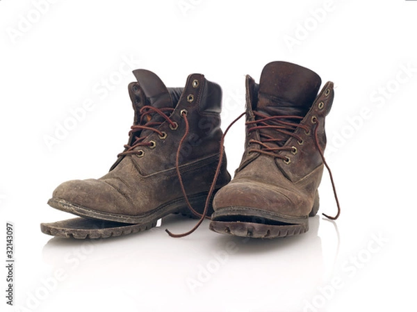 Obraz kaputte wanderschuhe