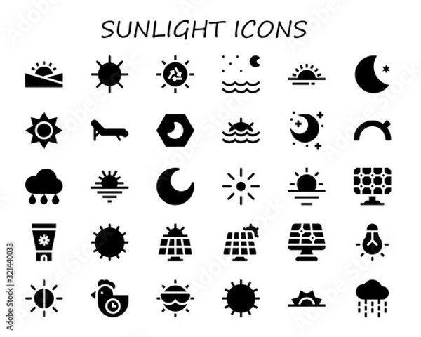 Fototapeta sunlight icon set