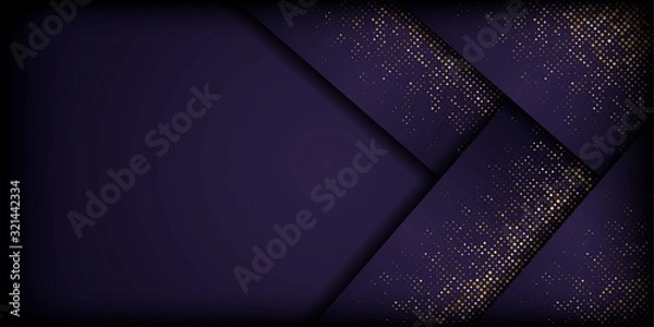 Fototapeta abstract dark purple background with golden glitter