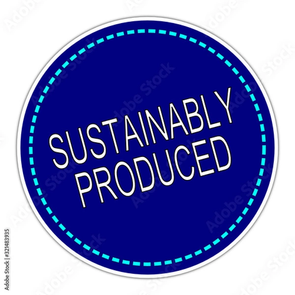 Fototapeta Sustainably Produced sticker - illustration