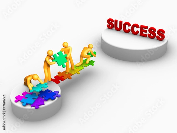 Fototapeta Team Work For Success
