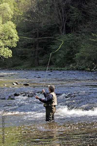 Obraz fisher in river