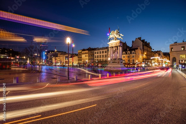 Fototapeta Place de Jaude la nuit