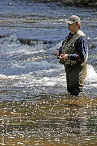 Obraz fisher in river