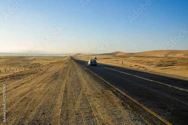 Obraz road in the desert namibia coast