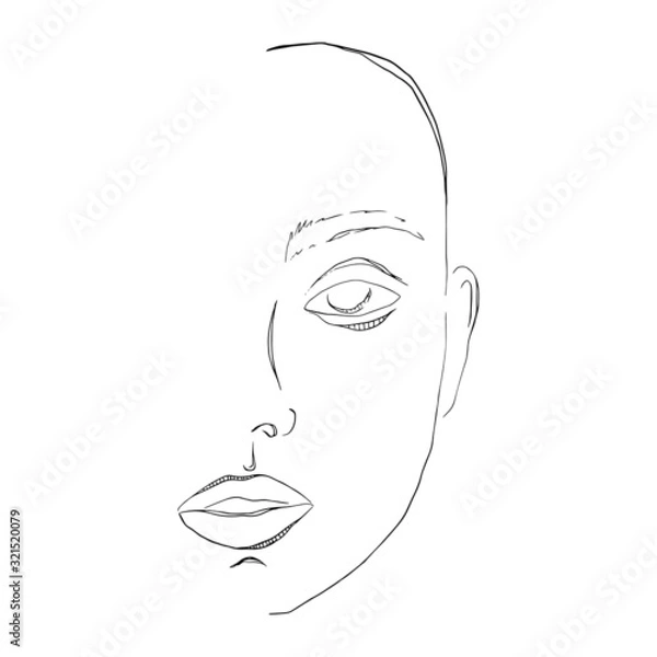 Obraz Vector women. Vector hand drawn illustration