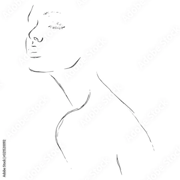 Obraz Vector women. Vector hand drawn illustration