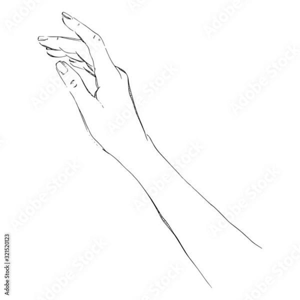 Obraz Women hand. Vector illustration