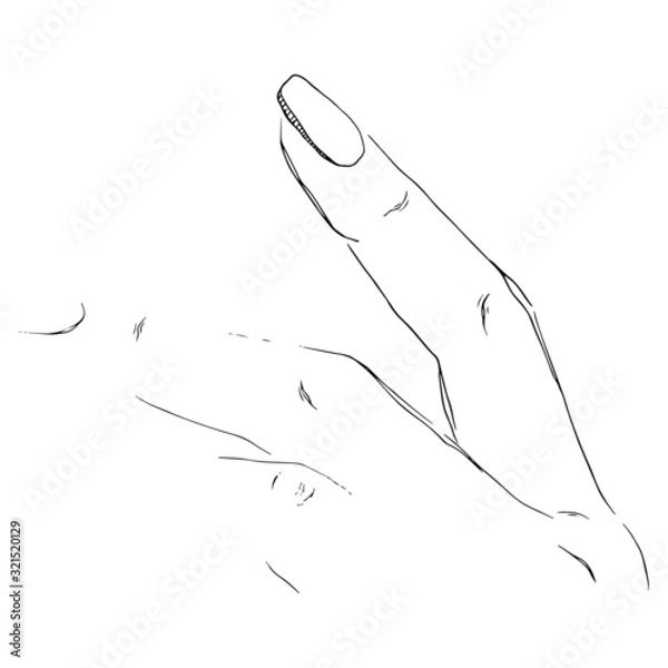 Obraz Women hand. Vector illustration