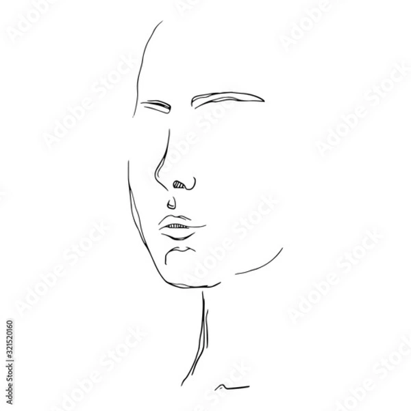 Obraz Vector women. Vector hand drawn illustration