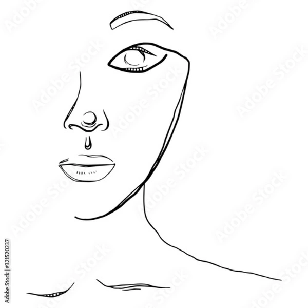 Obraz Vector women. Vector hand drawn illustration