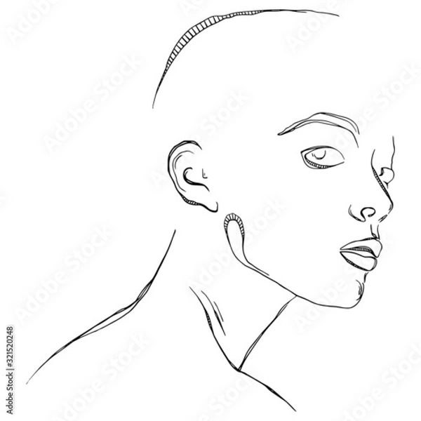 Obraz Vector women. Vector hand drawn illustration